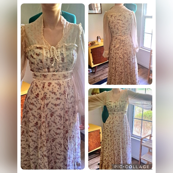 Vintage Gunne Sax dreamy bohemian dress - Picture 3 of 4